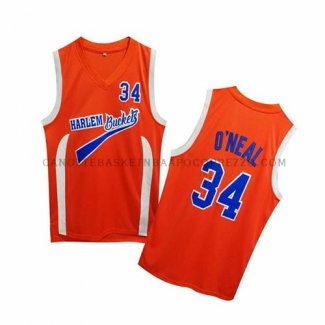Maillot Uncle Drew Shaquille O'neal Harlem Buckets Orange