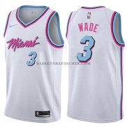 Maillot Miami Heat Dwyane Wade Ciudad Blanc