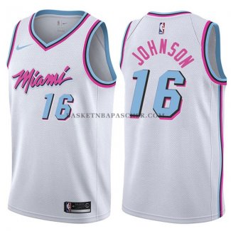 Maillot Miami Heat James Johnson Ciudad 2017-18 Blanc