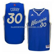 Maillot Noel Golden State Warriors Curry 2015 Bleu