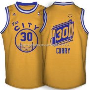 Maillot Authentique Golden State Warriors Curry Jaune