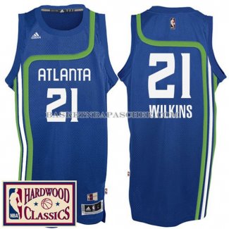 Maillot Retro Atlanta Hawks Wilkins Bleu
