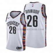 Maillot Brooklyn Nets Spencer Dinwiddie Ville Edition Blanc