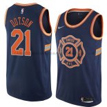 Maillot New York Knicks Damyean Dotson Ciudad 2018 Bleu