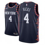 Maillot New York Knicks Isaiah Hicks Ciudad 2018-19 Bleu