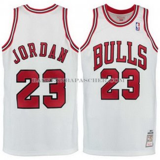 Maillot Retro Chicago Bulls Jordan Blanc 1998