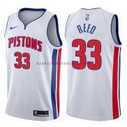 Maillot Detroit Pistons Willie Reed Association 2017-18 Blanc