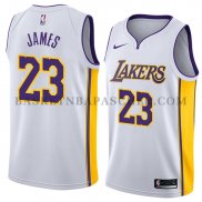 Maillot Los Angeles Lakers Lebron James Association 2017-18 Blan