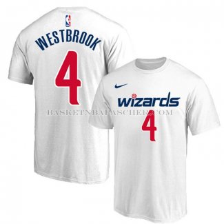 Maillot Manche Courte Washington Wizards Russell Westbrook Blanc