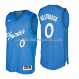 Maillot Noel Oklahoma City Thunder Westbrook 2016 Bleu