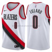 Maillot Portland Trail Blazers Damian Lillard 2017-18 Blanc