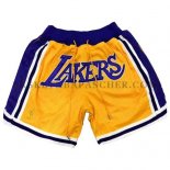 Short Los Angeles Lakers Retro Jaune