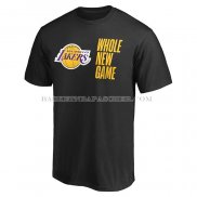 Maillot Manche Courte Los Angeles Lakers Whole New Game Noir2