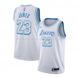 Maillot Los Angeles Lakers Lebron James Ville 2020-21 Blanc