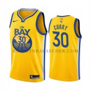 Maillot Golden State Warriors Stephen Curry Ville 2019-20 Jaune