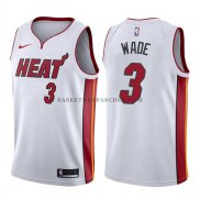 Maillot Miami Heat Dwyane Wade Association 2017-18 Blanc