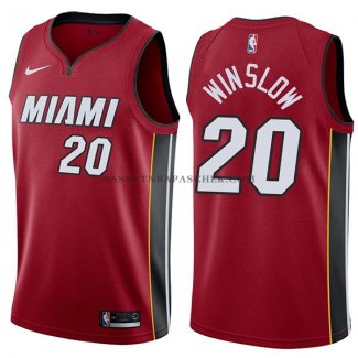 Maillot Miami Heat Justise Winslow Statehombret 2017-18 Rouge