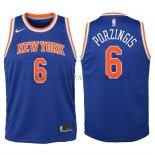 Maillot Enfant New York Knicks Kristaps Porzingis 2017-18Bleu