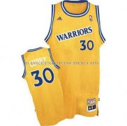 Maillot Authentique Retro Golden State Warriors Curry Jaune