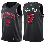 Maillot Chicago Bulls Justin Holiday Statehombret 2017-18 Noir