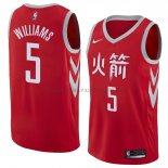 Maillot Houston Rockets Troy Williams Ville 2018 Rouge