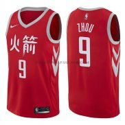 Maillot Houston Rockets Zhou Qi Ciudad 2017-18 Rouge