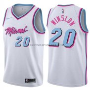 Maillot Miami Heat Justise Winslow Ciudad 2017-18 Blanc