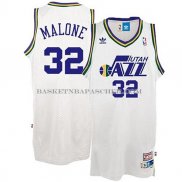 Maillot Retro Utah Jazz Malone Blanc