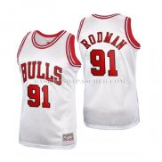 Maillot Chicago Bulls Dennis Rodman Mitchell & Ness 1997-98 Blanc