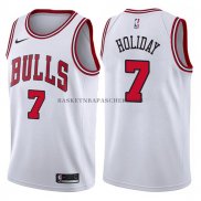 Maillot Chicago Bulls Justin Holiday Association 2017-18 Blanc