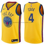 Maillot Golden State Warriors Quinn Cook Ciudad 2017-18 Or