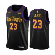 Maillot Los Angeles Lakers Lebron James Ville 2019-20 Noir