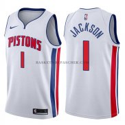 Maillot Detroit Pistons Reggie Jackson Association 2017-18 Blanc