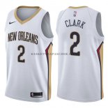 Maillot New Orleans Pelicans Ian Clark Association 2017-18 Blanc