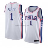 Maillot Philadelphia 76ers Mike Scott Association 2018 Blanc