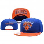 Casquette New York Knicks Leather Orange Bleu