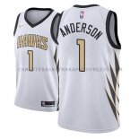 Maillot Atlanta Hawks Justin Anderson Ciudad 2018-19 Blanc Maillot Atlanta Hawks Justin Anderson Ciudad 2018-19 Blanc
