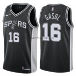 Maillot Authentique San Antonio Spurs Gasol 2017-18 Noir