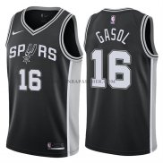 Maillot Authentique San Antonio Spurs Gasol 2017-18 Noir