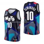Maillot Brooklyn Nets Ben Simmons NO 10 Ville 2023-24 Noir