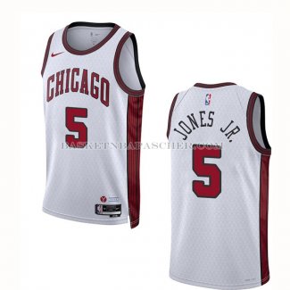 Maillot Chicago Bulls Derrick Jones JR. NO 5 Ville 2022-23 Blanc