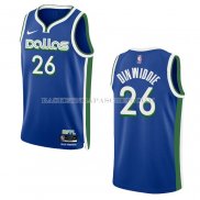 Maillot Dallas Mavericks Spencer Dinwiddie NO 26 Ville 2022-23 Bleu