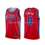 Maillot Detroit Pistons Chris Smith NO 0 Ville 2021-22 Rouge