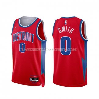 Maillot Detroit Pistons Chris Smith NO 0 Ville 2021-22 Rouge