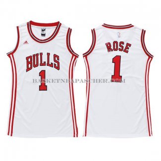 Maillot Femme Chicago Bulls Rose Blanc