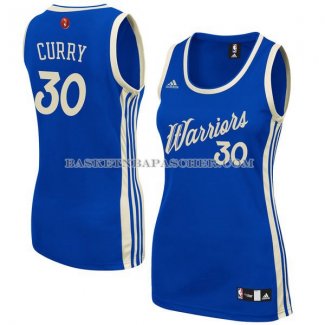 Maillot Femme Noel 2015 Golden State Warriors Curry Bleu