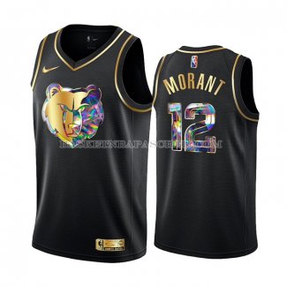 Maillot Golden Edition Memphis Grizzlies Ja Morant NO 12 2021-22 Noir