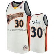 Maillot Golden State Warriors Stephen Curry 2009-10 Hardwood Classics Blanc