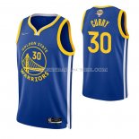 Maillot Golden State Warriors Stephen Curry NO 30 Icon 2022 NBA Finals Bleu