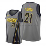Maillot Indiana Pacers Thaddeus Young Ville Edition Gris
